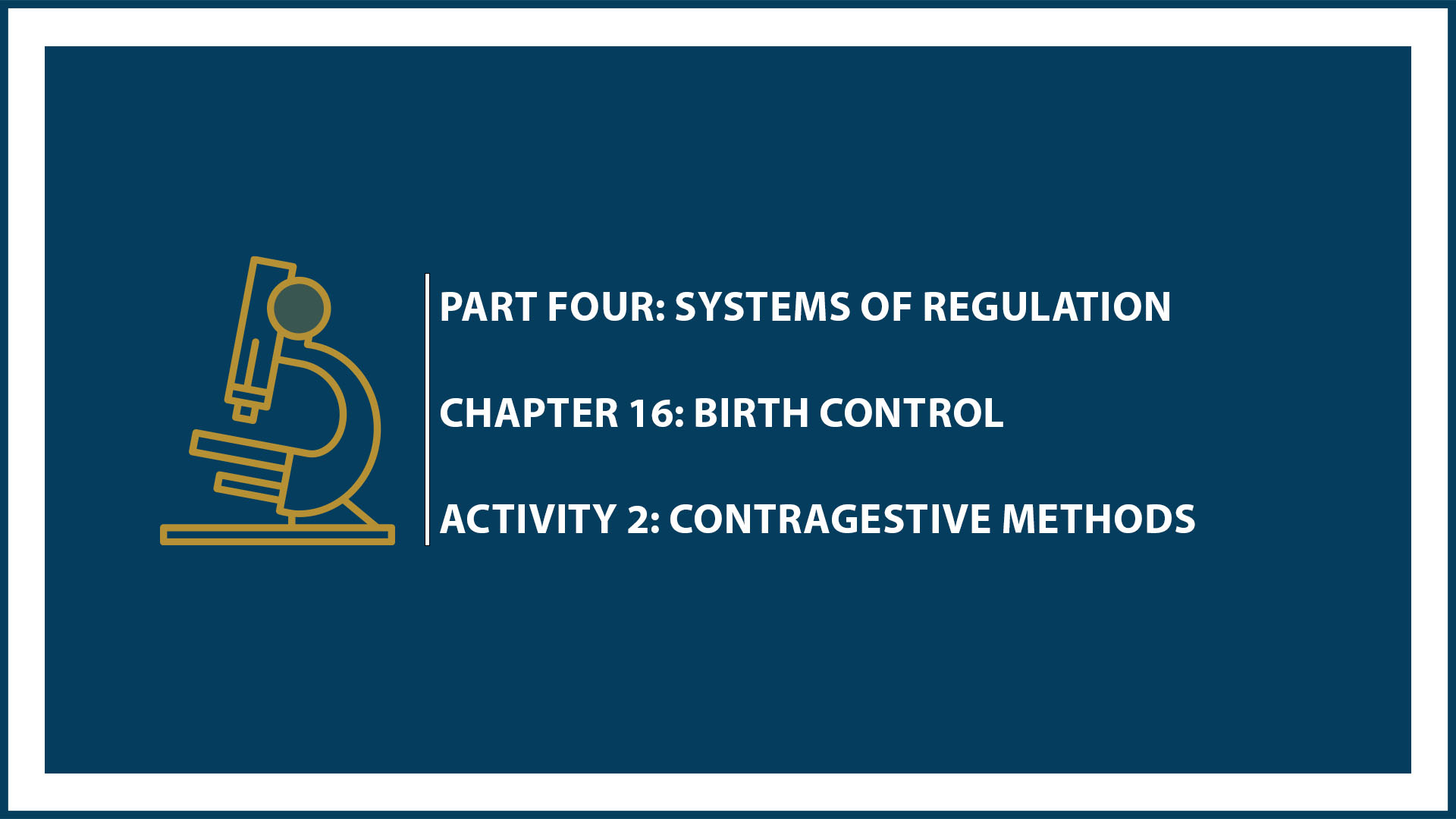 Unit Four: (Suspended Part) Chapter 16 - Document 2: Contragestive methods